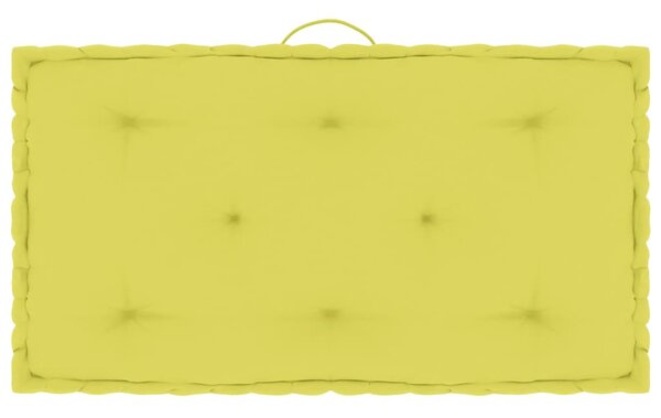 Pernă de podea din paleți, verde măr, 73 x 40 x 7 cm, bumbac