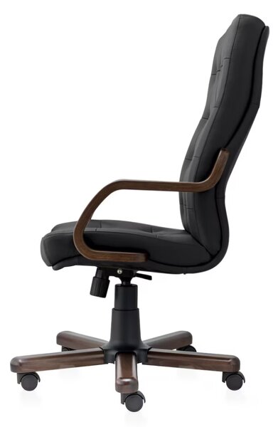 Scaun directorial ATLAS EXTRA piele naturala, Negru