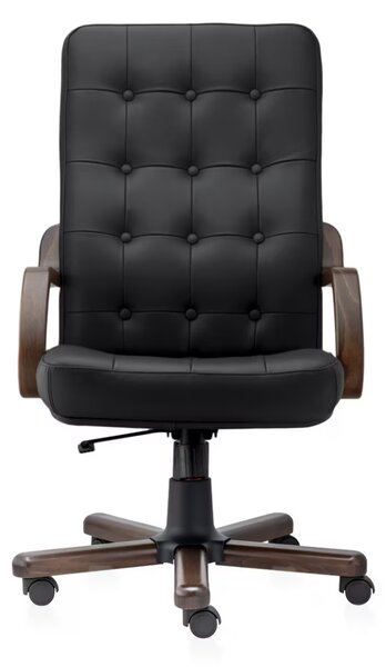 Scaun directorial ATLAS EXTRA piele naturala, Negru