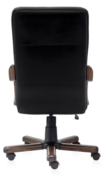 Scaun directorial ATLAS EXTRA piele naturala, Negru