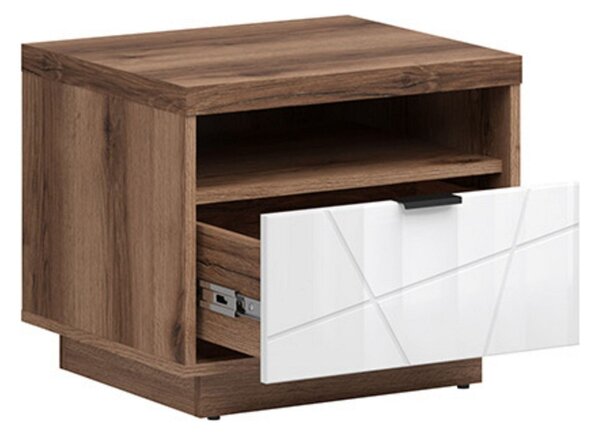 Noptiera FORN, nuc/alb lucios, PAL, 50x42.5x42.5 cm