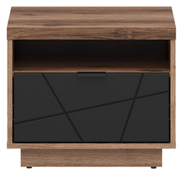 Noptiera FORN, nuc/negru mat, PAL, 50x42.5x42.5 cm