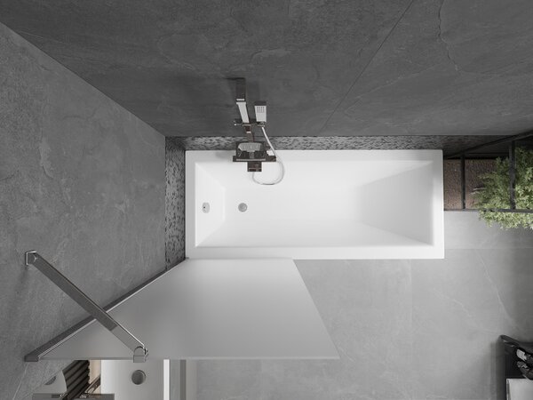 Mexen Next, paravan de baie 1 aripă 70 x 150 cm, aripă fixă, sticlă mată 6 mm, profil cromat, 895-070-000-00-30-01