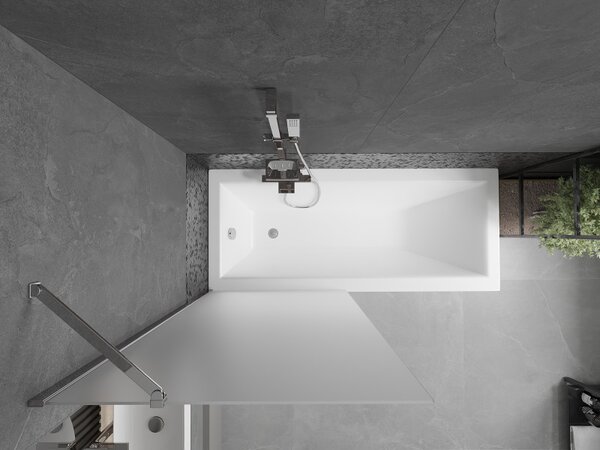 Mexen Next, paravan de baie 1 aripă 80 x 150 cm, aripă fixă, sticlă mată 6 mm, profil cromat, 895-080-000-00-30-01