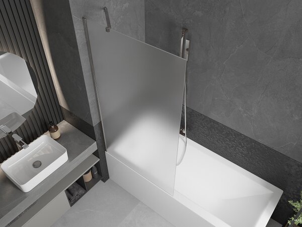 Mexen Next, paravan de baie 1 aripă 90 x 150 cm, aripă fixă, sticlă mată 6 mm, profil cromat, 895-090-000-00-30-01