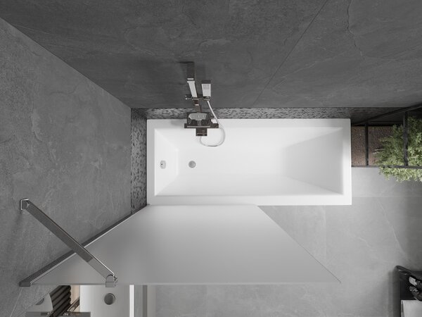 Mexen Next, paravan de baie 1 aripă 90 x 150 cm, aripă fixă, sticlă mată 6 mm, profil cromat, 895-090-000-00-30-01