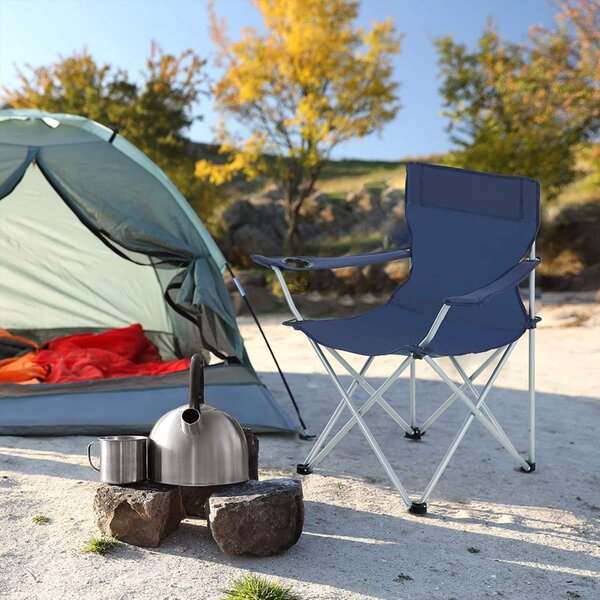 Set 2 scaune de camping Songmics Indigo 84x52x81 cm