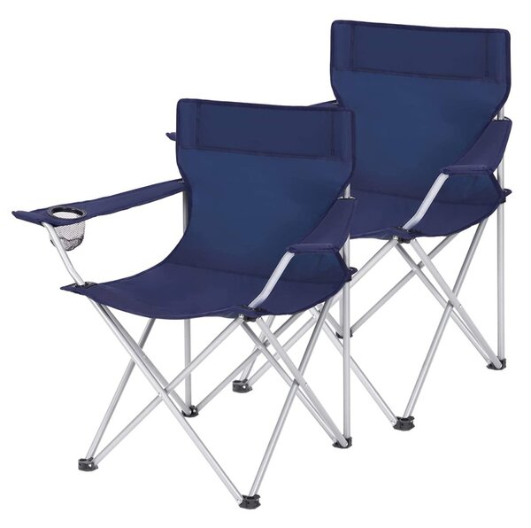 Set 2 scaune de camping Songmics Indigo 84x52x81 cm