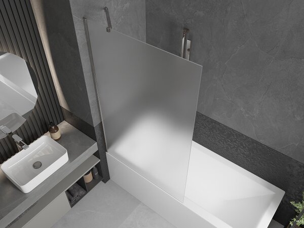 Mexen Next, paravan de baie 1 aripă 100 x 150 cm, aripă fixă, sticlă mată 6 mm, profil cromat, 895-100-000-00-30-01