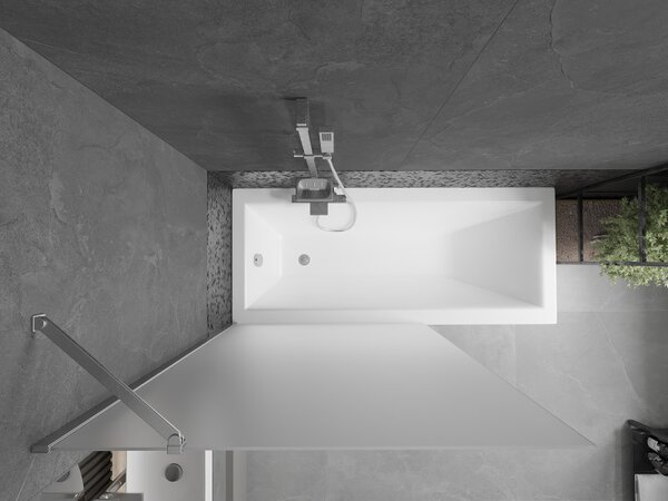 Mexen Next, paravan de baie 1 aripă 100 x 150 cm, aripă fixă, sticlă mată 6 mm, profil cromat, 895-100-000-00-30-01