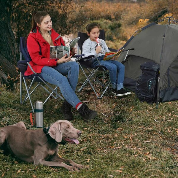 Set 2 scaune de camping Songmics Indigo 84x52x81 cm