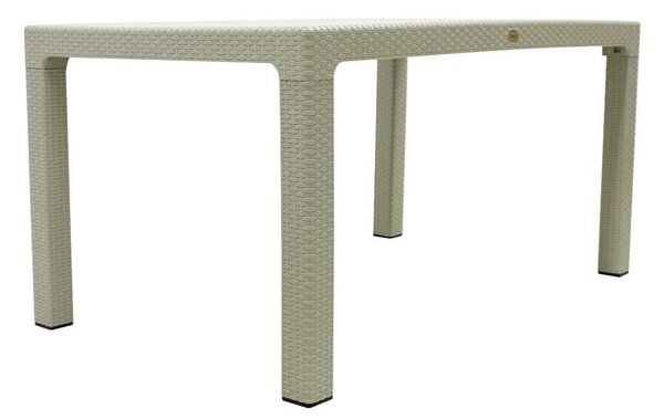 Masă grădină Vega tip ratan 80×140 Crem