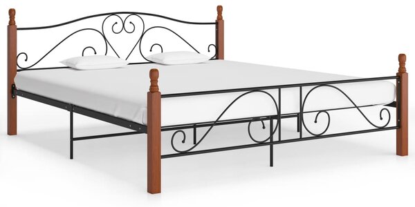 Cadru de pat, negru, 180x200 cm, metal