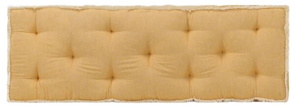 Pernă pentru canapea din paleți, galben, 120x40x7 cm