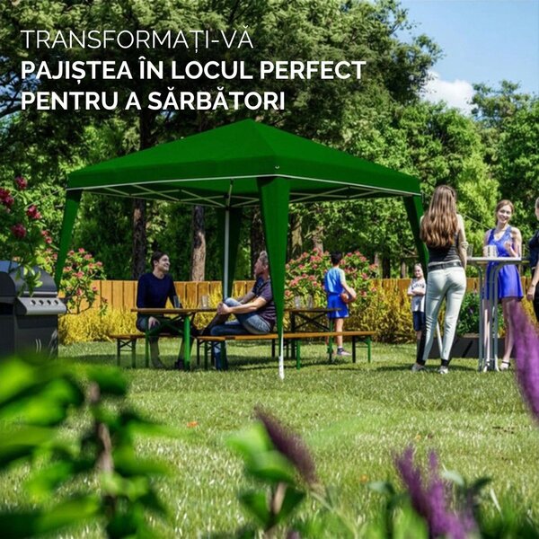 Pavilion/ cort de petrecere CAPRI, 3x3m, verde Casaria