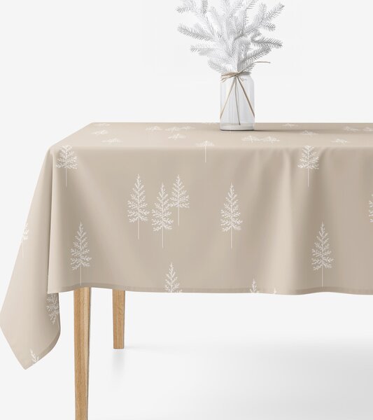 Goldea față de masă din 100% bumbac solid - brazi nordici 140 x 220 cm