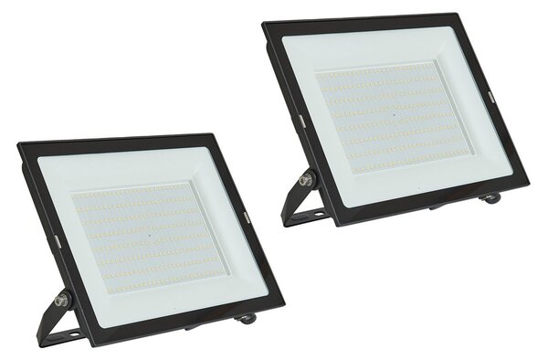 PRIOS Prios LED spot exterior Maikel, 200 W, metal, set de 2 bucăți, Negru, Aluminiu, Modern