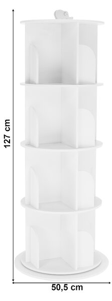 Biblioteca ERION TIP 1, alb, 40.5x40.5x127 cm