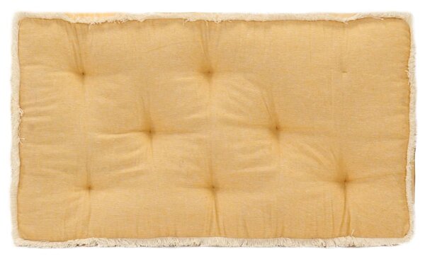 Pernă pentru canapea din paleți, galben, 73 x 40 x 7 cm
