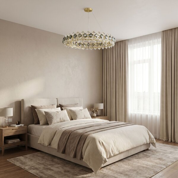 Lampă suspendată din cristal SWE094-CP 60cm Gold
