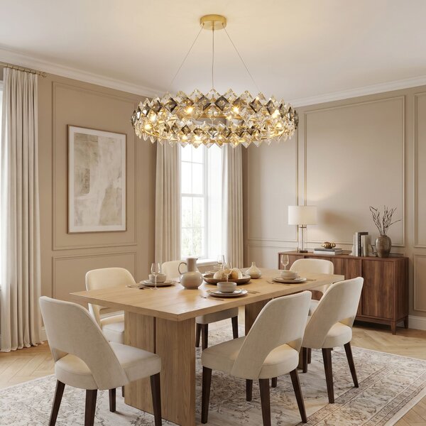 Lampă suspendată din cristal SWE094-CP 60cm Gold