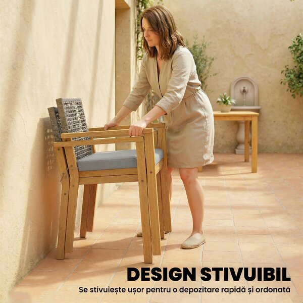 Outsunny scaune set exterior casă de vară bănci confortabile pereche relaxare | Aosom Romania