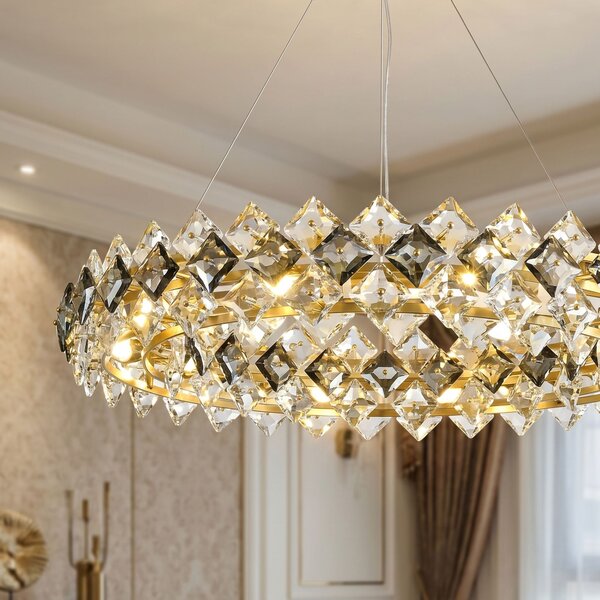 Lampă suspendată din cristal SWE094-CP 60cm Gold