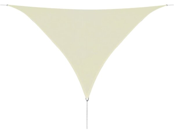 Pânză parasolar, crem, 3,6x3,6x3,6 m, HDPE, triunghiular