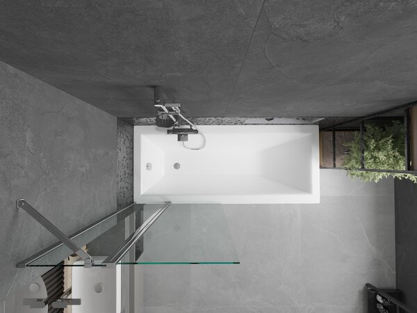 Mexen Flip, paravan de baie 1 aripă 80 x 150 cm, aripă rotativă, sticlă transparentă de 6 mm, profil cromat, 894-080-101-01-00