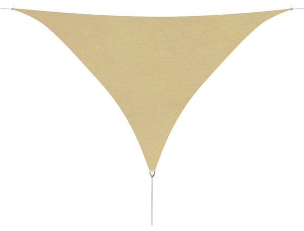 Parasolar din țesătură oxford, triunghiular, 3,6x3,6x3,6 m, bej