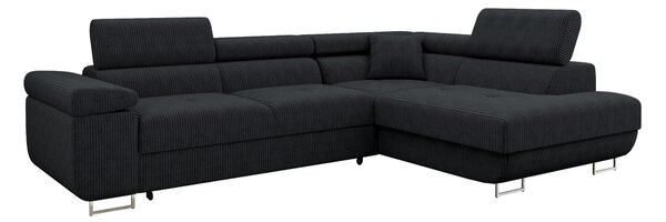 Colțar Comfivo Vinetum, Funcția de dormit, Spațiu de depozitare, 274x203x70cm, 141 kg, Picioare: Plastic, Metal