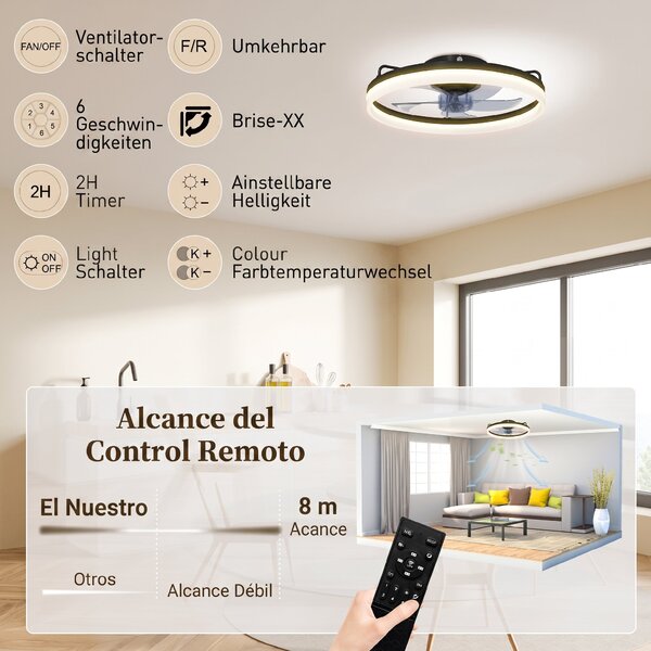 HOMCOM plafonieră ventilată | Aosom Romania