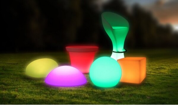 Lampă LED RGB reglabilă exterior, 1W, 5V, 1000 mAh, 20 cm, IP67 + DO