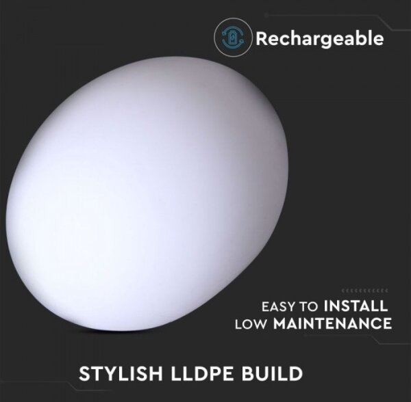 Lampă LED RGB reglabilă exterior, 1W, 5V, 1000 mAh, 20 cm, IP67 + DO