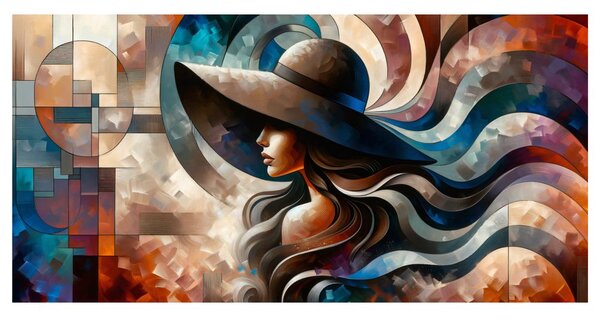 Tablou portret abstract de femeie