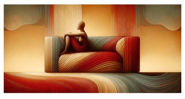 Tablou armonie abstractă de linii