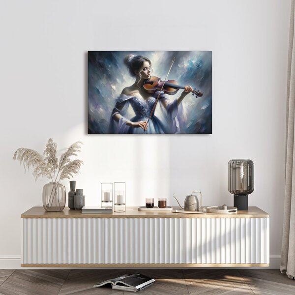 Tablou violonistă romantică