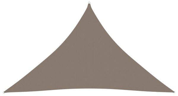 Parasolar gri taupe 3,5x3,5x4,9 m țesătură oxford triunghiular