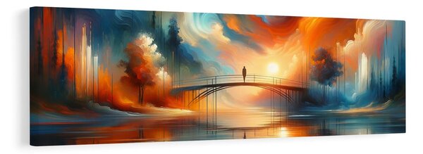 Tablou pod în lumina apusului
