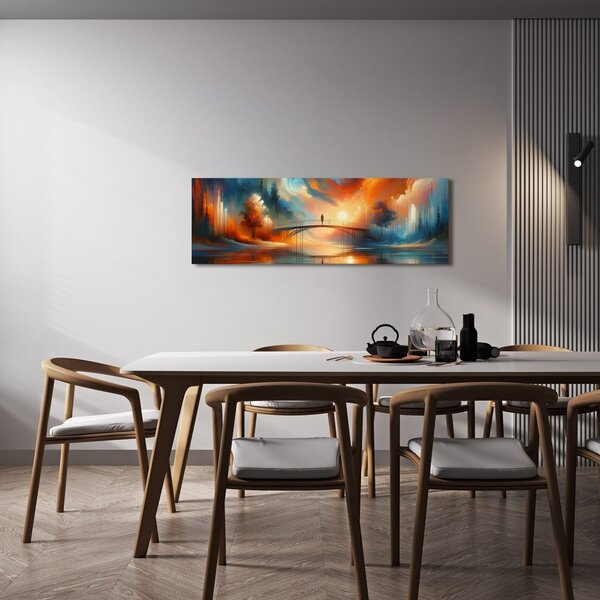 Tablou pod în lumina apusului