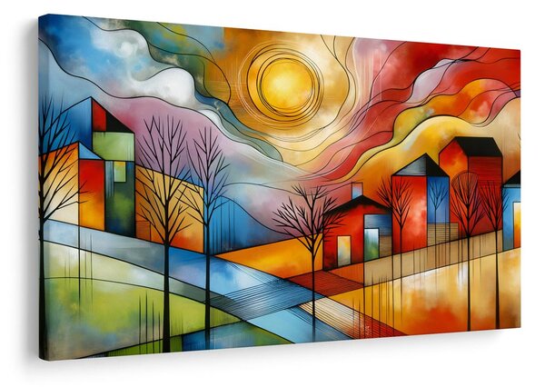 Tablou sat colorat