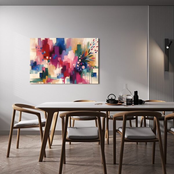Tablou abstracție multicoloră