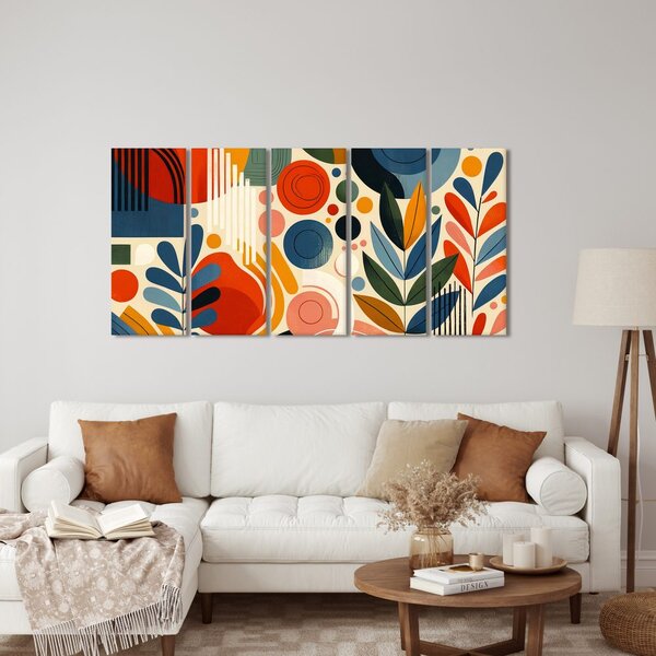 Tablou 5-piese forme abstracte moderne