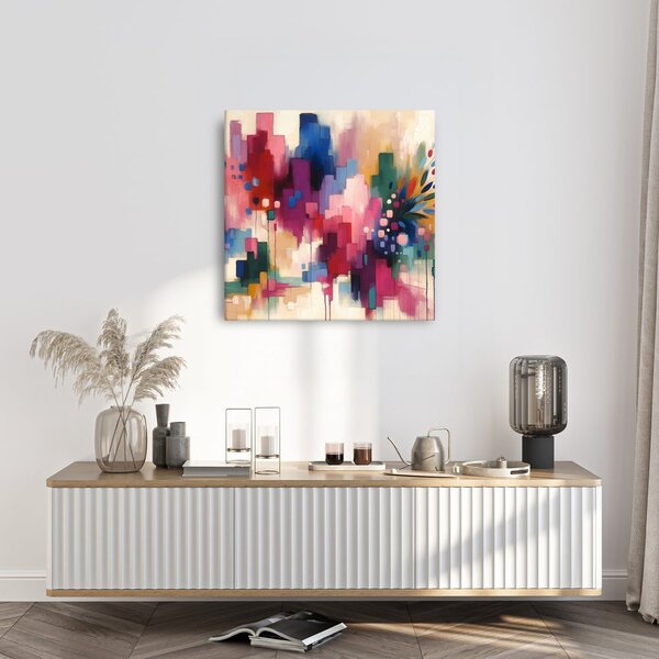 Tablou flori în abstracție modernă