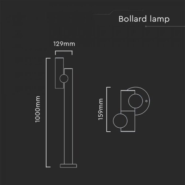 Lampă LED flexibilă exterior LED/4W/230V 4000K IP44 100 cm negru