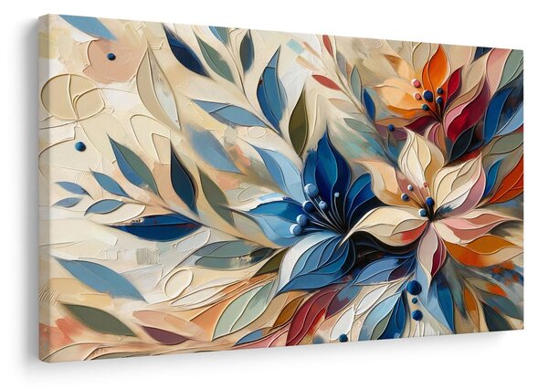 Tablou frunze florale colorate
