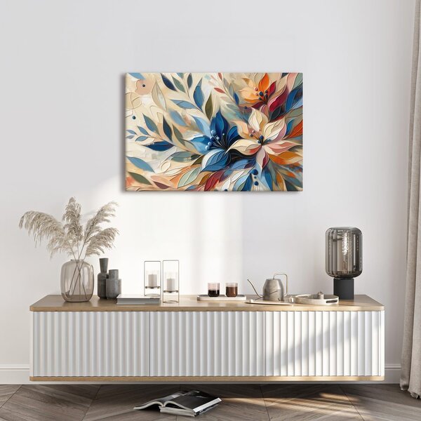 Tablou frunze florale colorate