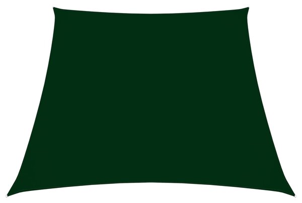 Parasolar, verde închis, 3/5x4 m, țesătură oxford, trapez