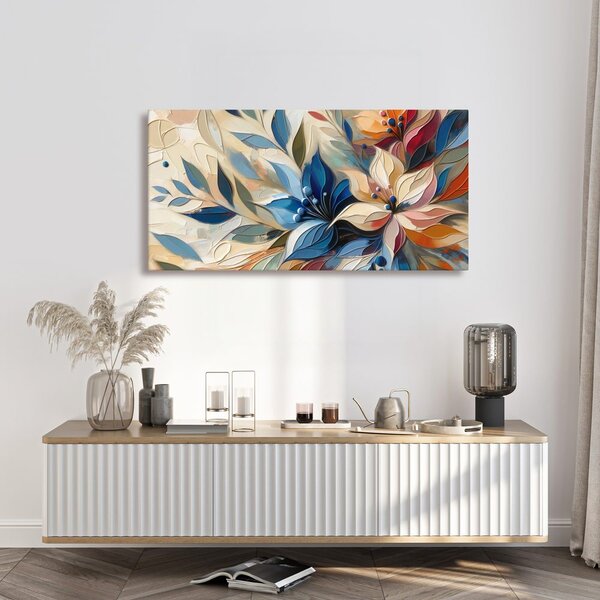 Tablou compoziție florală abstractă