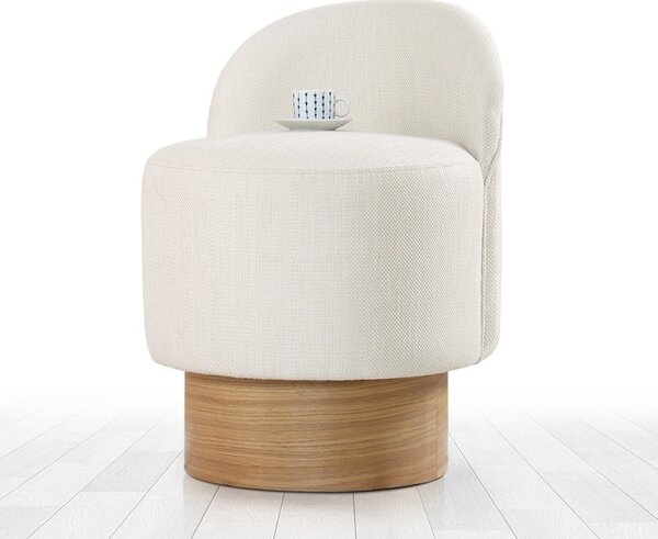 Taburet puf Barren Crem 47x66 cm